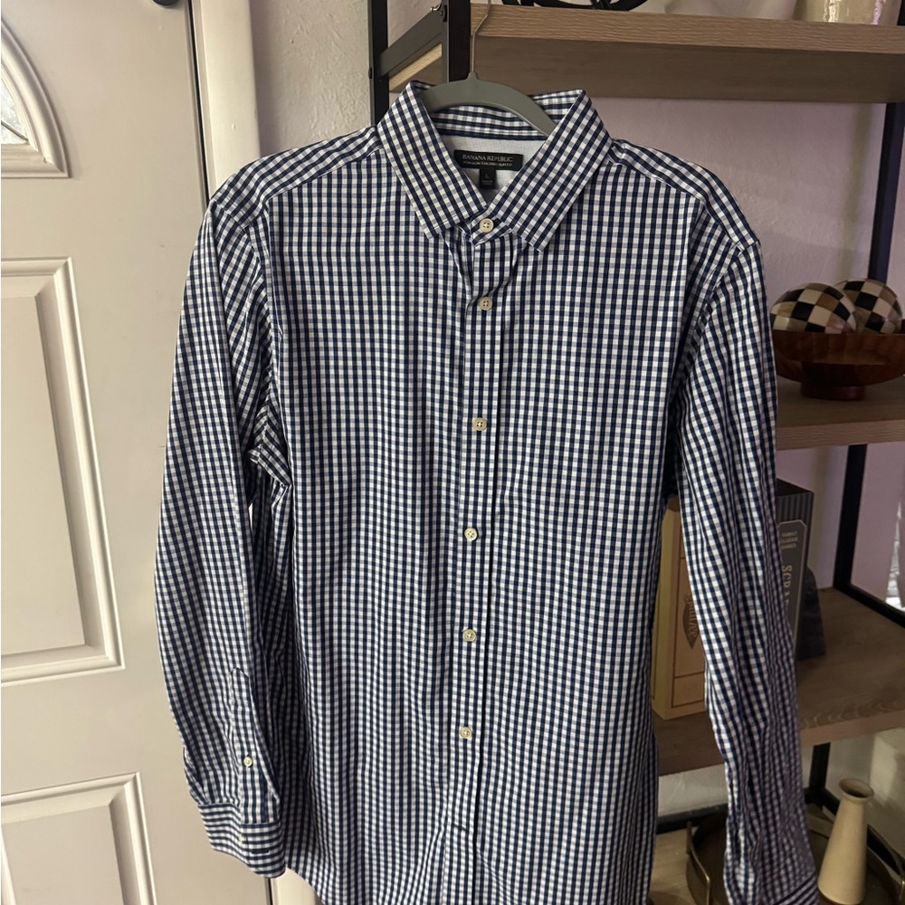 Men's Blue Checkered Shirt